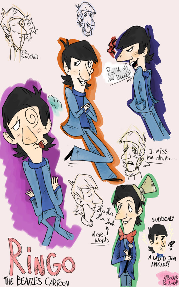 Beatles Cartoon - Ringo Doodles by KabouterPollewop on DeviantArt