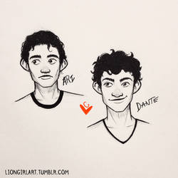 Inktober 23 - Ari and Dante