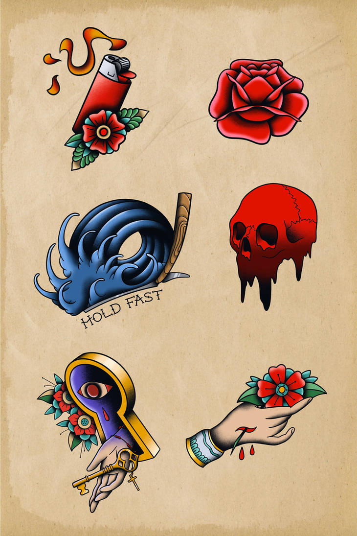 Neo Traditional Tattoo Flash by ivebeencalledmax on DeviantArt