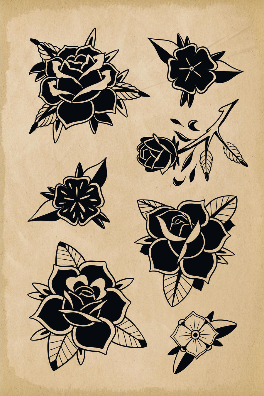 Traditional Rose Flower Tattoo Design by ivebeencalledmax on DeviantArt