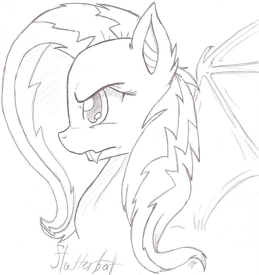Flutterbat Colouring Flutterbat Sketch by Autumn-Pencil on DeviantArt