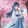 Dawn: Hanfu under the cherry blossom