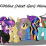 MLP:FiMdne NextGen The New Mane 6 by fillychu