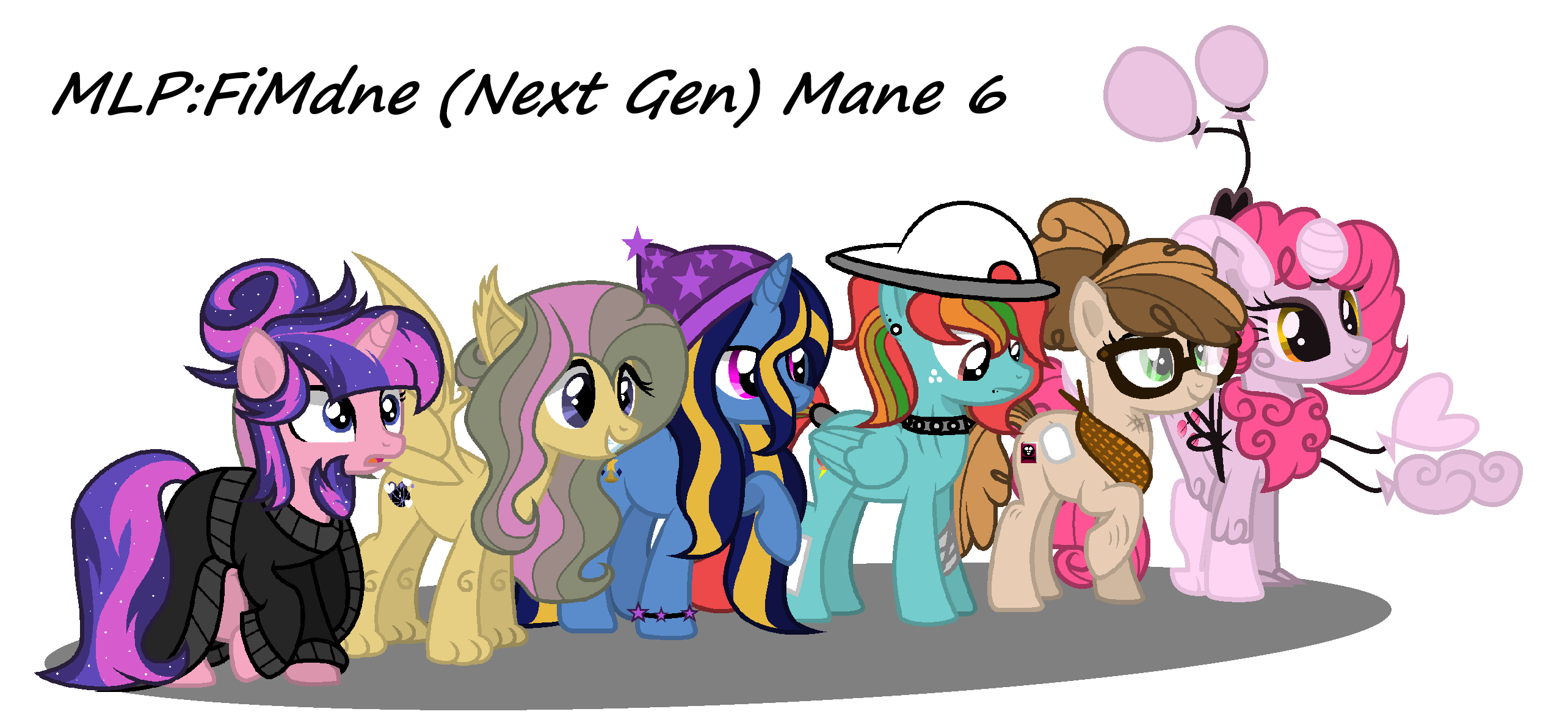 MLP:FiMdne NextGen The New Mane 6 by fillychu
