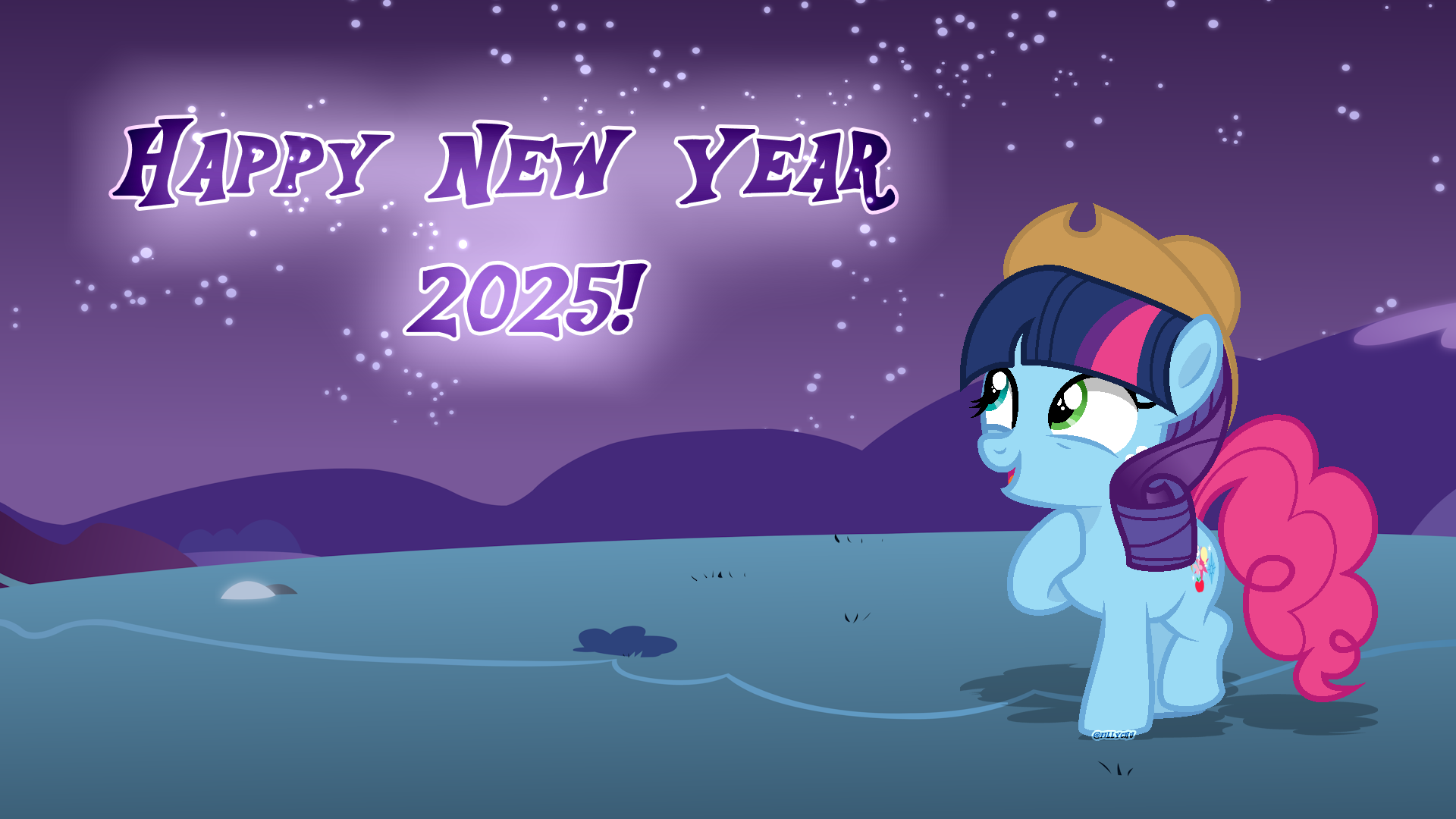 MLP BaseEdit Happy New Year 2025 by filllychu