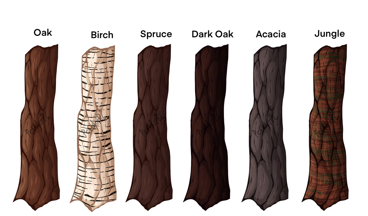 Minecraft Log Types Minecraft Logs by PeridotBC on DeviantArt