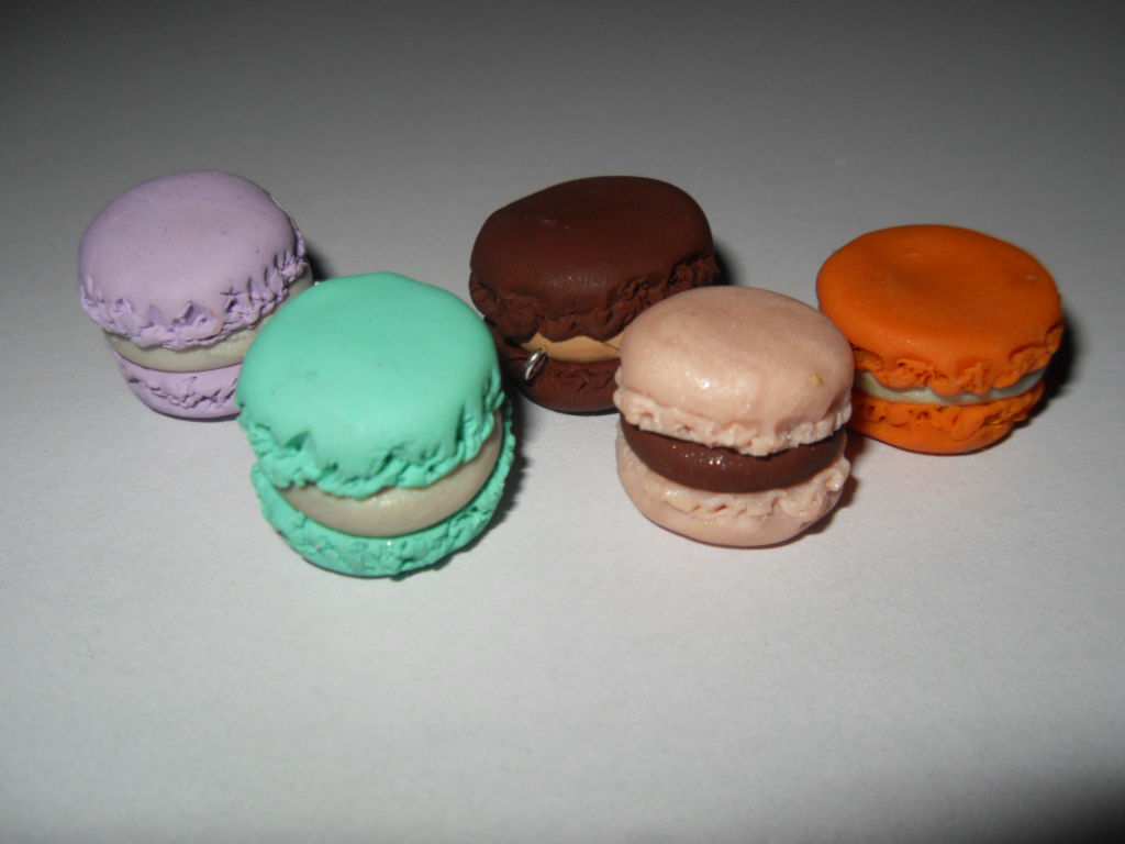 macaroon clay charms