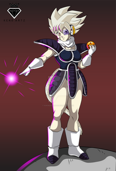 Commission 28: Cora the albino Saiyan