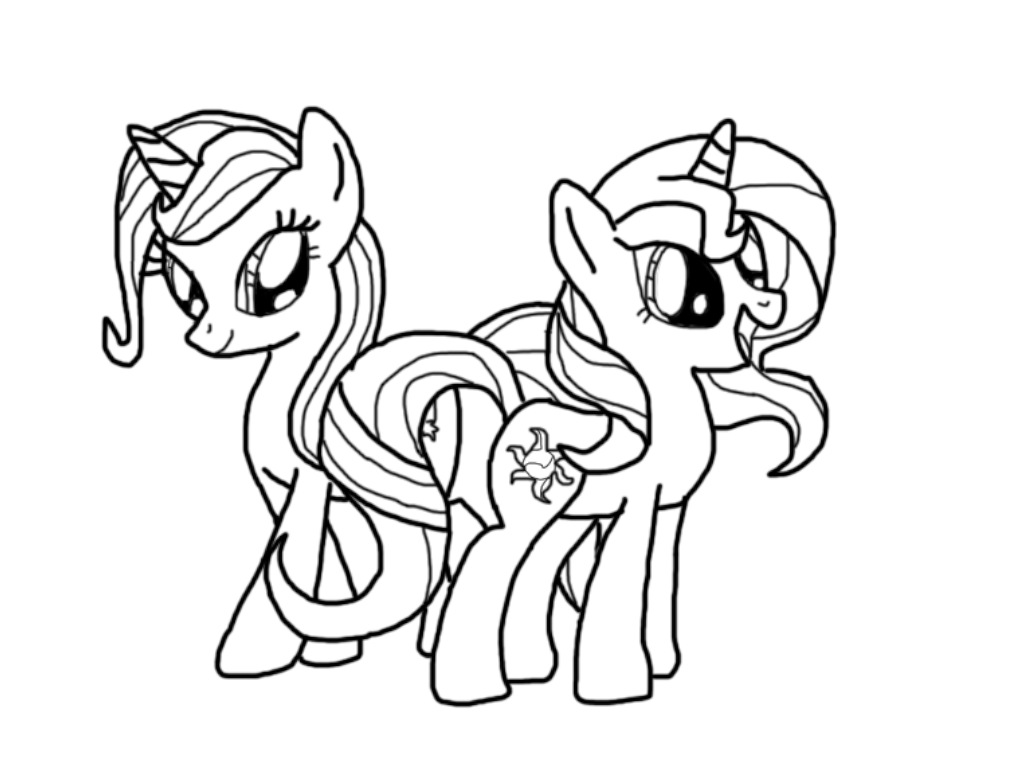 Coloring Trixy Trixie and Sunset Coloring Page by LovablePonies on DeviantArt