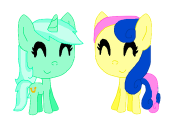 Lyra and Bon Bon vector