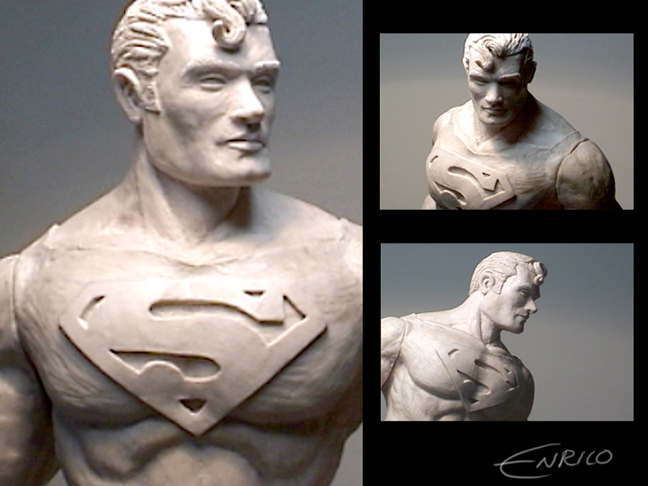 Superman sculpt stage one