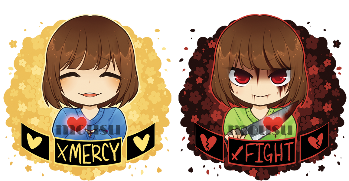 Undertale Chara And Frisk By Mousu On Deviantart