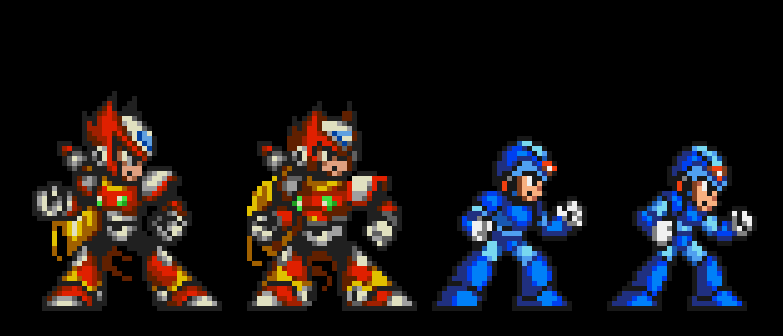 Mega Man X - X and Zero sprite Revamped by Luckakarotzz on DeviantArt
