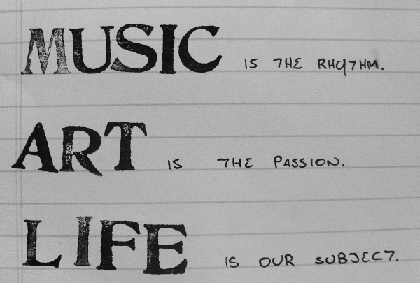 Music, Art, Life.