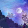 Dinky's Destiny still renders, Canterlot at night