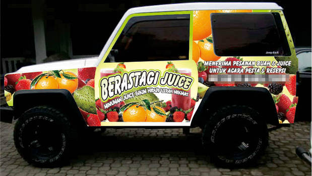 Beratagi Juice Car Branding