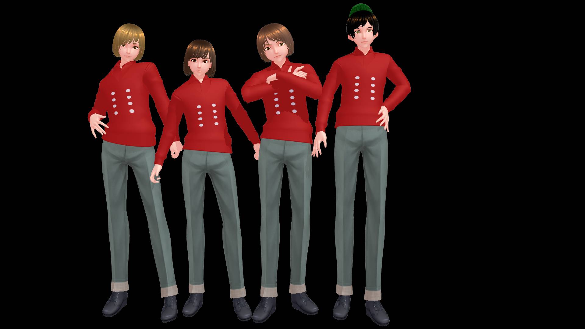 Vroid to MMD: The Monkees