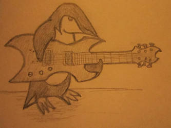 Penguin with a Guitar