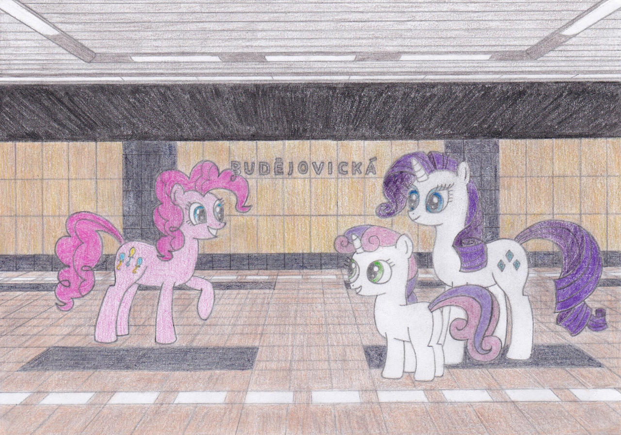 Rarity and Pinkie at Budejovicka