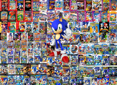 Sonic with his Games