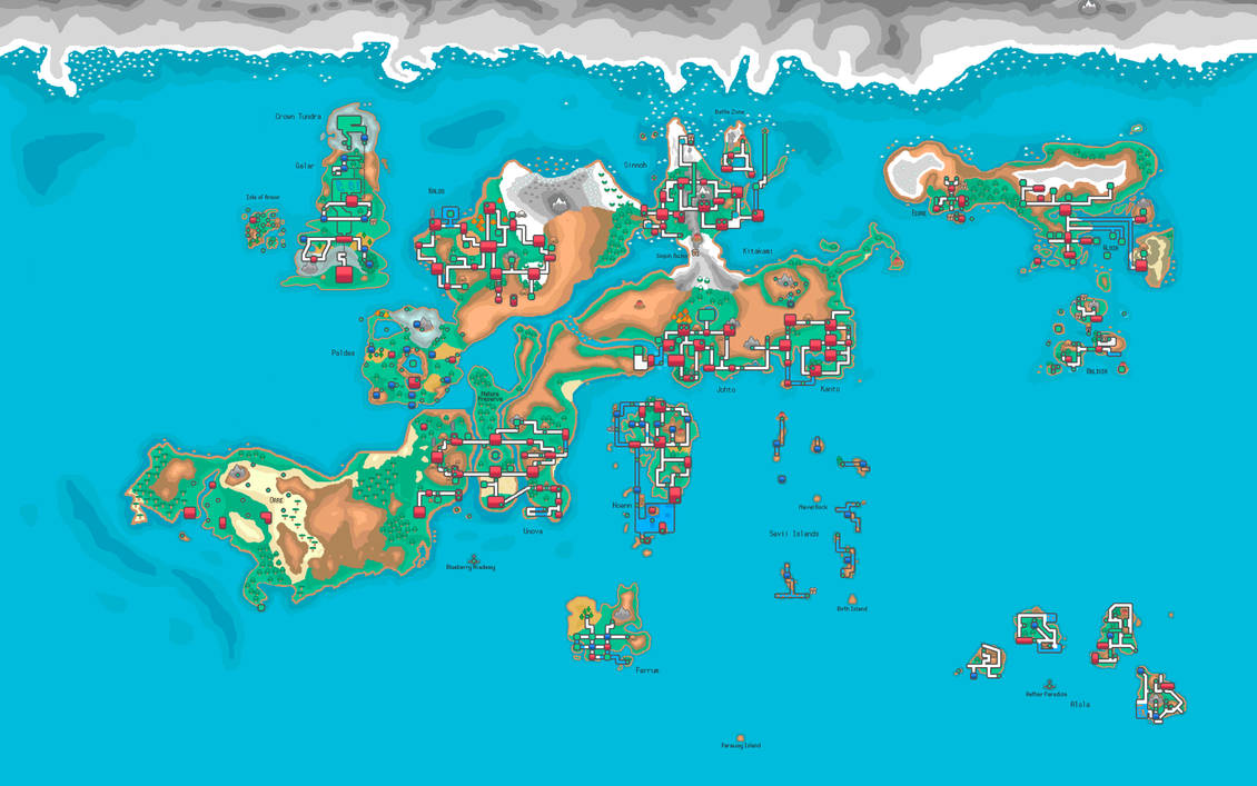 Pokepath Map Layout Pokeworld Map by mathelan on DeviantArt