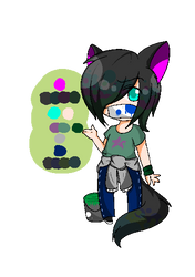 Dark Splatter Wolf (PIxel Chibi :CLOSED)