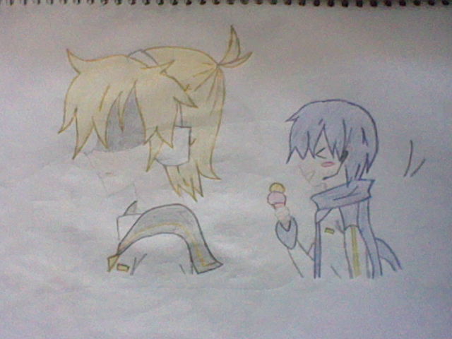 Len y Kaito de World is mine version de Len