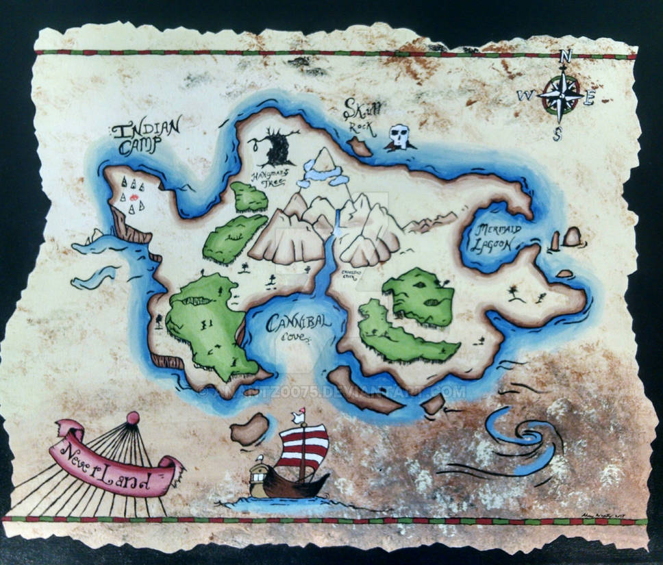 Neverland Map By Anantz0075 On Deviantart Neverland Map By Anantz0075 On Deviantart