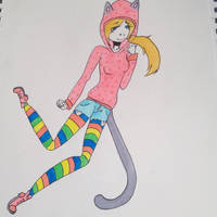 Nyan Cat Hooded Girl 