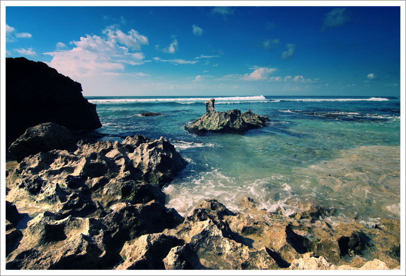 rocks and water