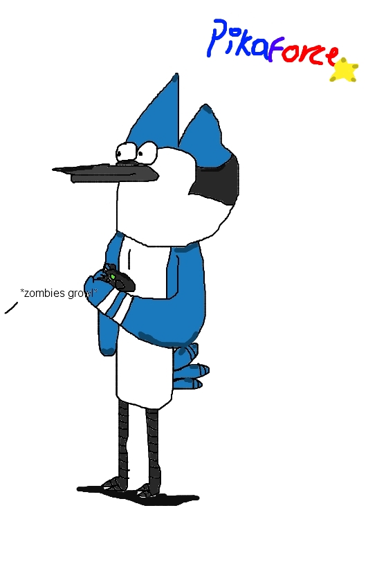 Mordecai playing COD Black Opps II by pikaforce on DeviantArt