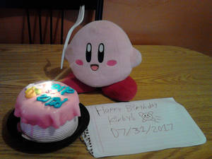 Kirby's birthday cake