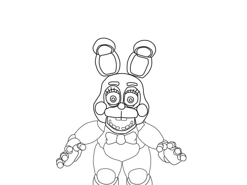 Toy Bonnie (Five Nights at Freddy's 2) contorno by kratoscheky on DeviantArt