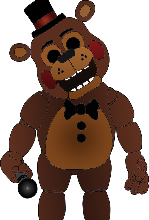 Desenho de Golden Freddy de Five Nights at Freddy's pintado e