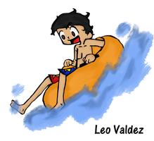 Leo Valdez at a water park