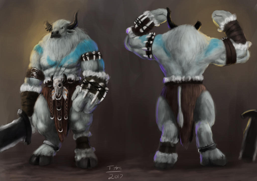 Minotaur Concept 1 Finished by TebogoTwala4 on DeviantArt