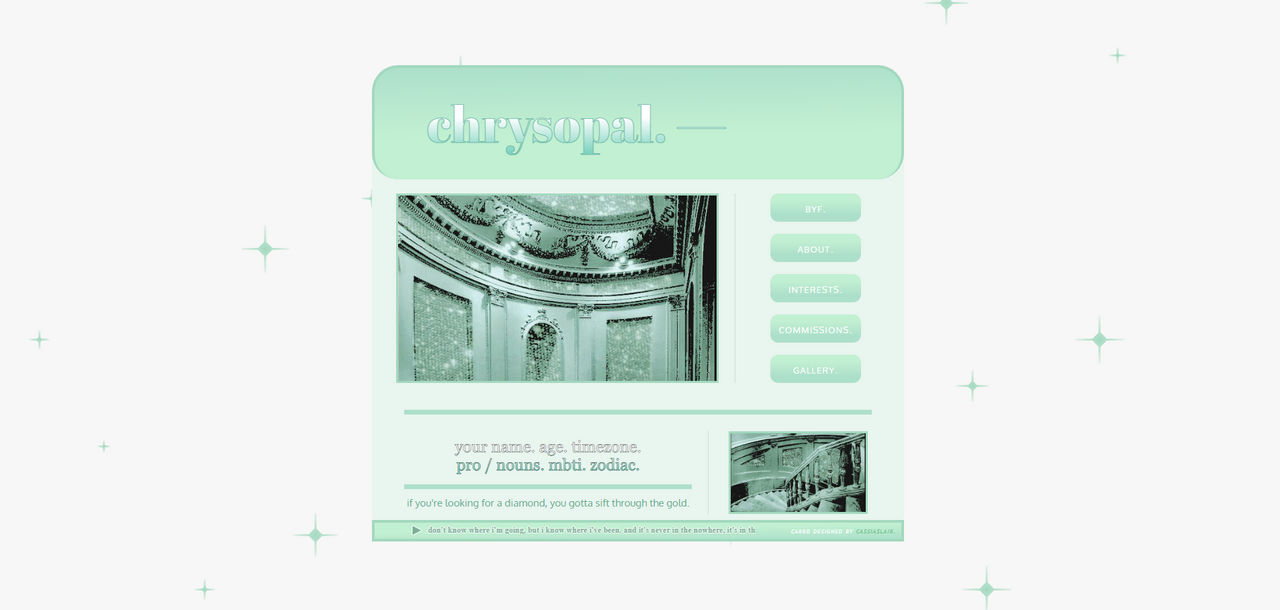 carrd template CHRYSOPAL. (pro standard) by cassiaslair on DeviantArt