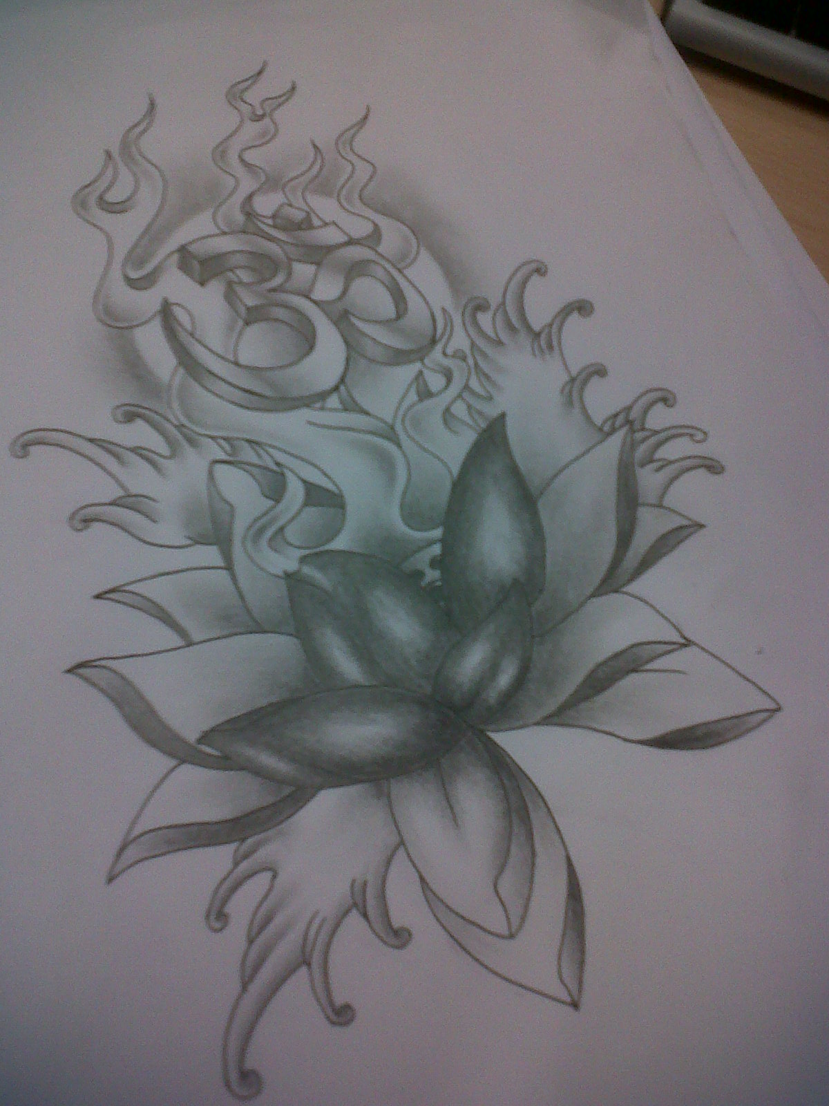 lotus tattoo design with ohm by tattoosuzette on DeviantArt
