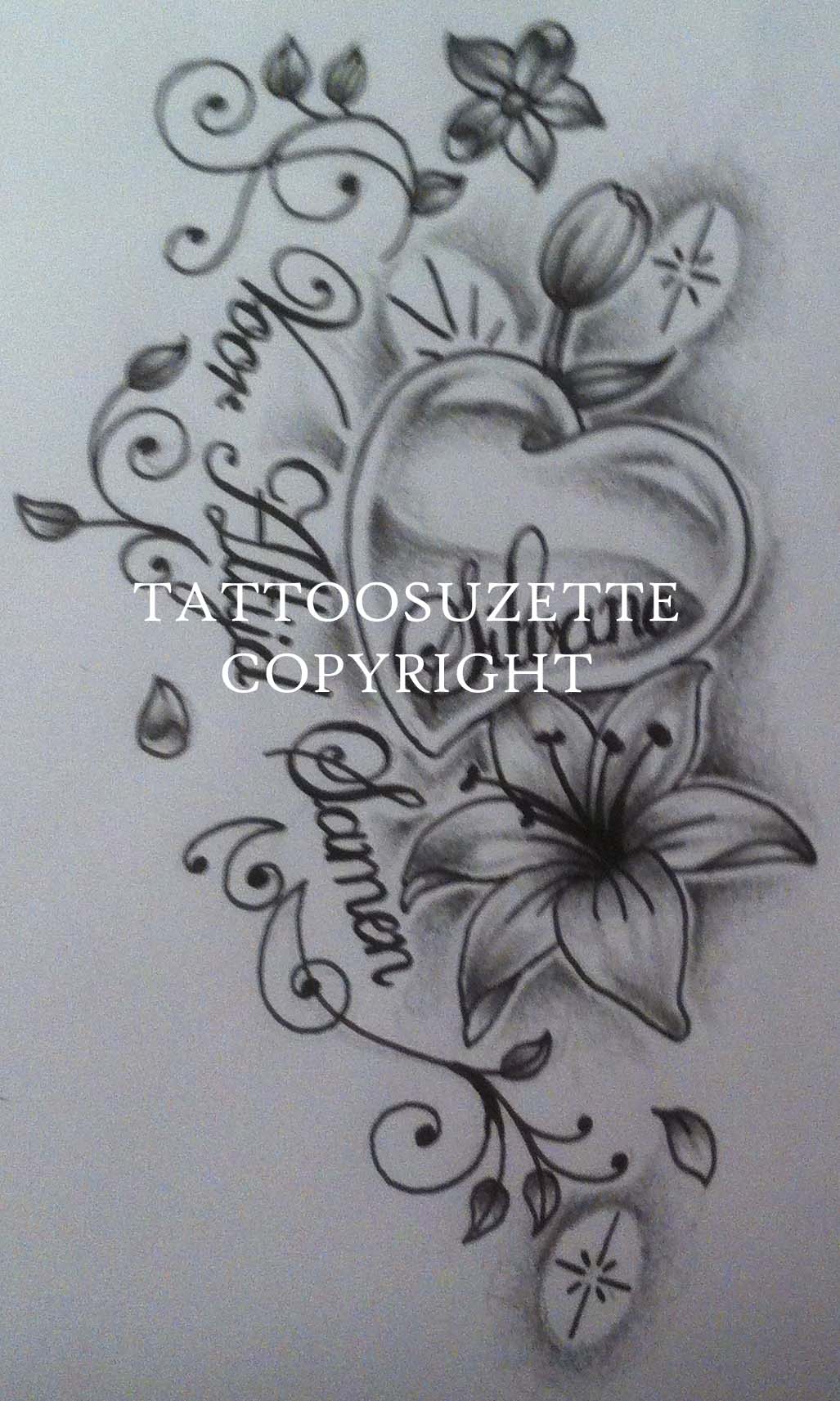 Download Heart And Lily Tattoo Design By Tattoosuzette On Deviantart