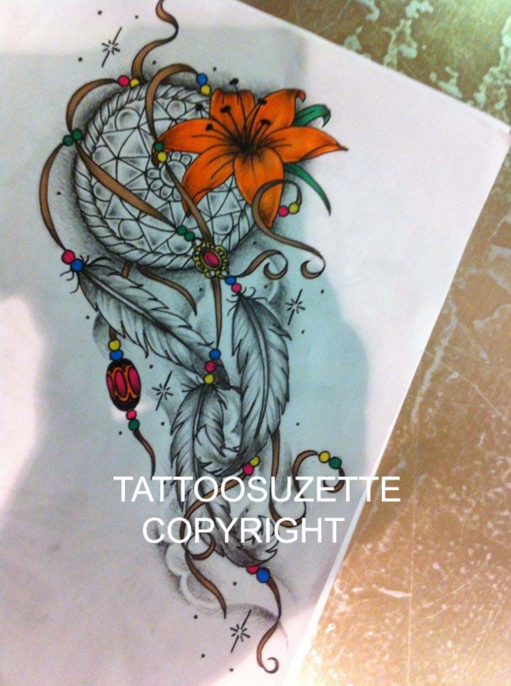 Dream catcher tattoo design by tattoosuzette on DeviantArt Dream catcher tattoo design by tattoosuzette on DeviantArt