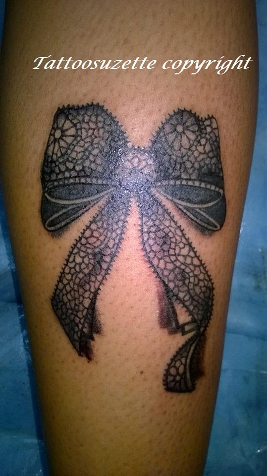 bow tattoo/ tatouage noeud dentelle by tattoosuzette on DeviantArt