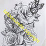 flower butterfly tattoo design