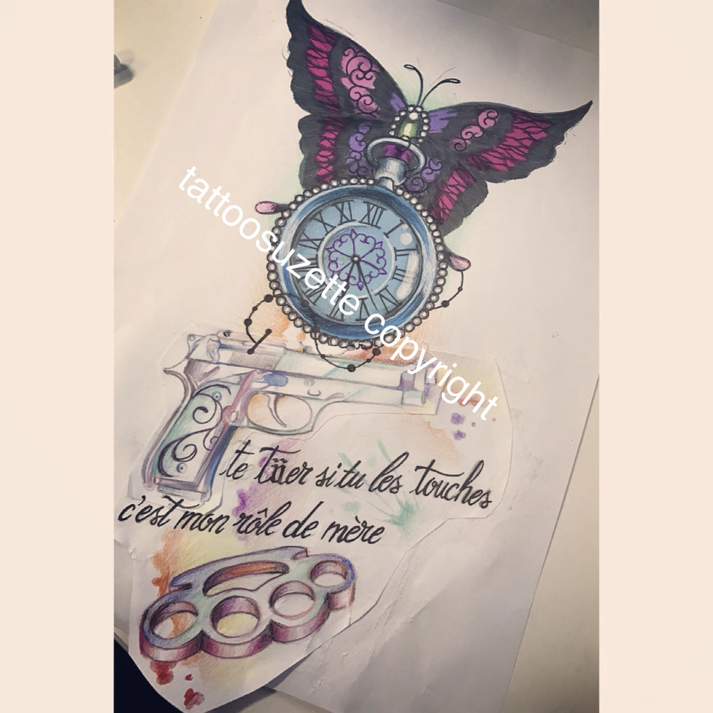 aquarelle tattoo design