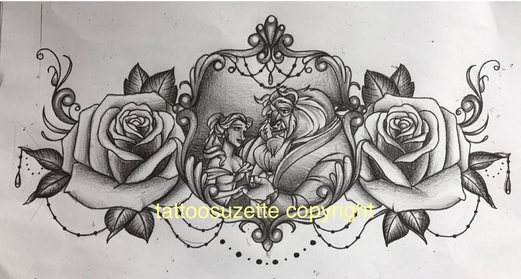 tatouage la belle et la bete by tattoosuzette on DeviantArt