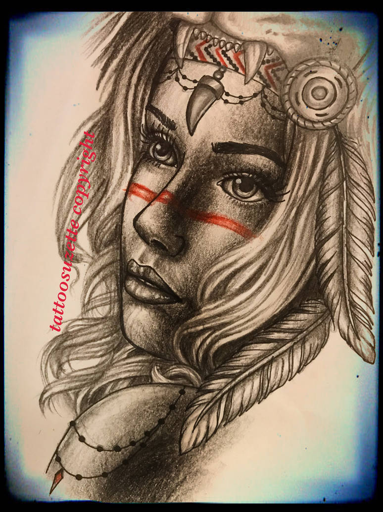 indian woman tattoo design by tattoosuzette on DeviantArt indian woman tattoo design by tattoosuzette on DeviantArt