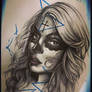 santa muerte tattoo design
