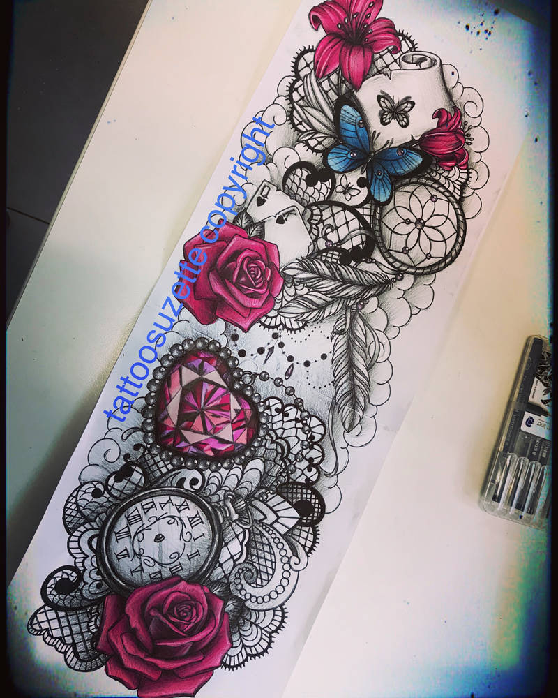 Tatouage femme bras rose Tatouage femme bras rose