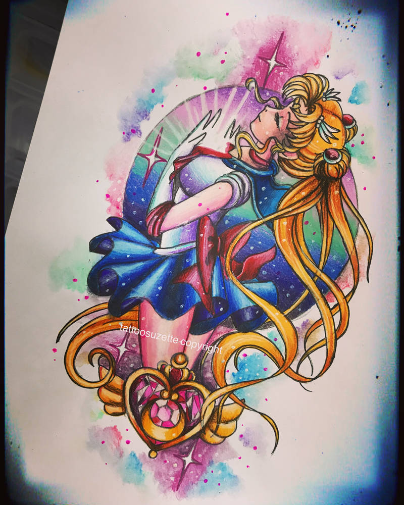 sailor moon tattoo design by tattoosuzette on DeviantArt