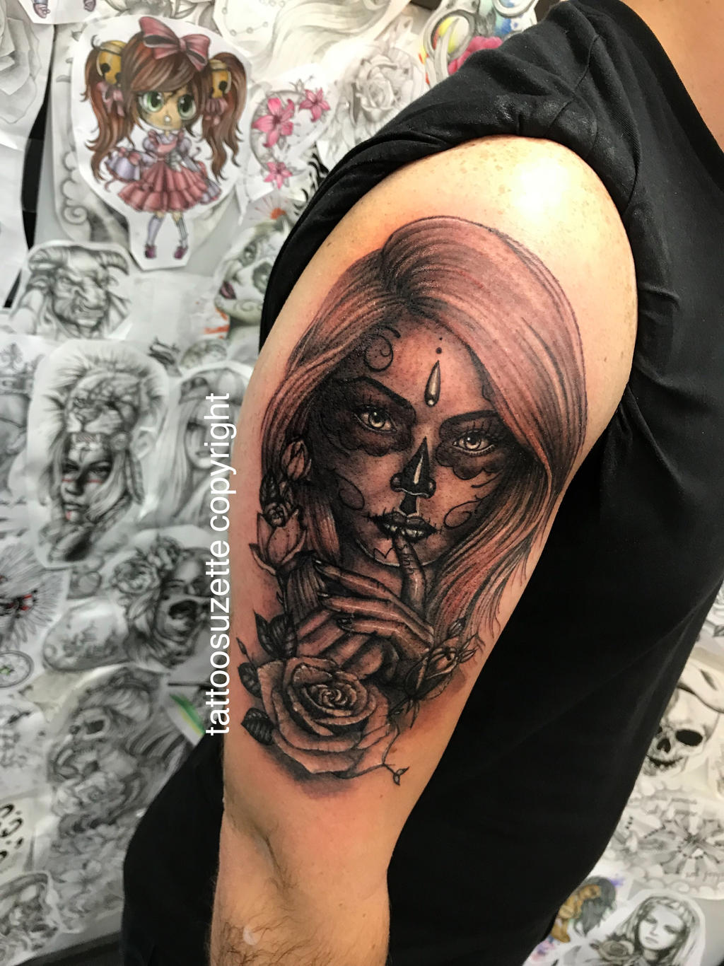 santa muerte tattoo by tattoosuzette on DeviantArt