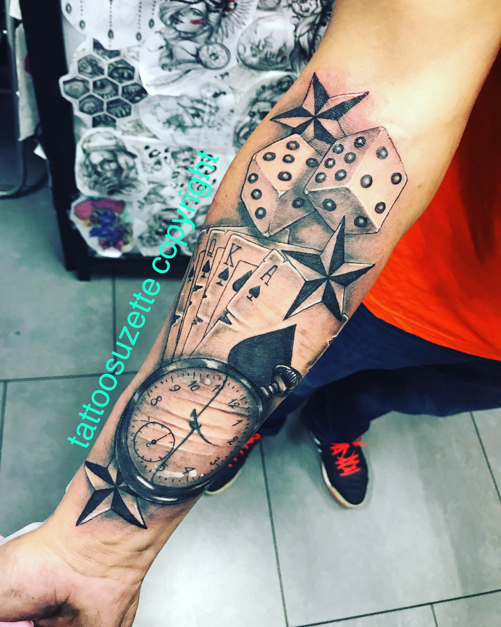 tatouage avant bras cartes des horloge by tattoosuzette on DeviantArt